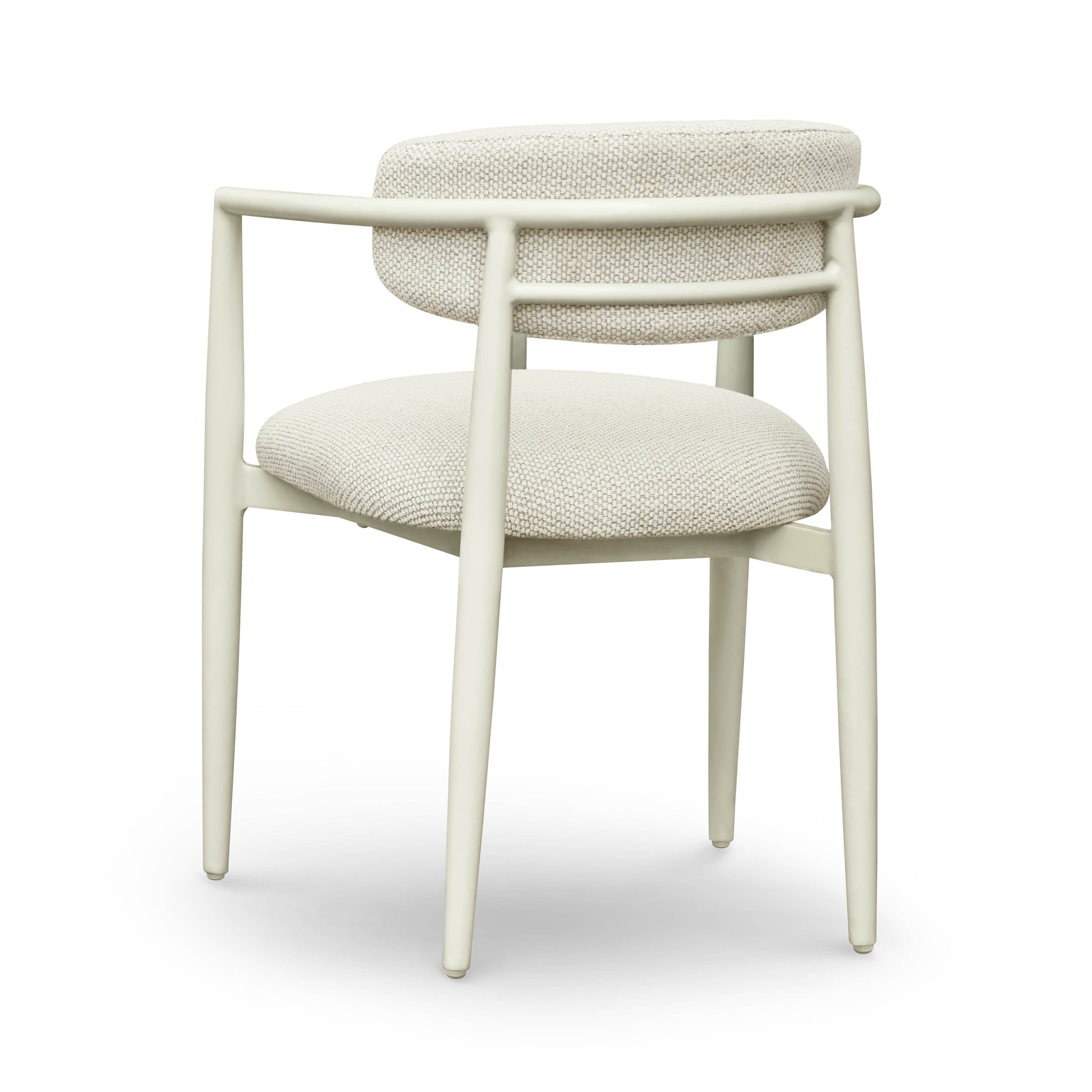 Annika Textured Contract-Grade Fabric Outdoor Dining Arm Chair