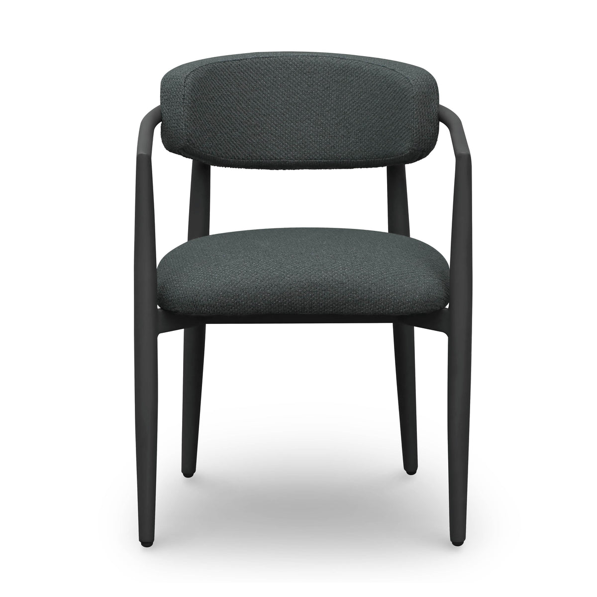 Annika Textured Contract-Grade Fabric Outdoor Dining Arm Chair