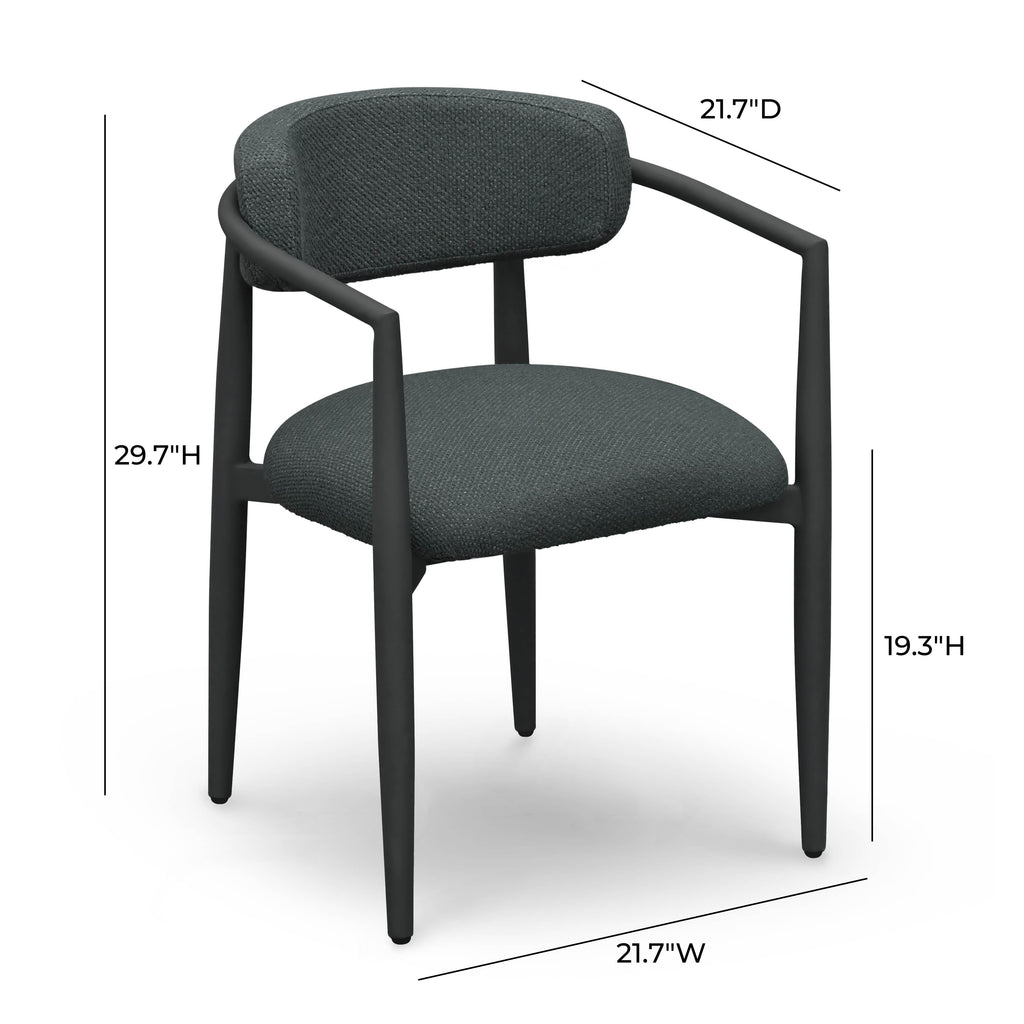 Annika Textured Contract-Grade Fabric Outdoor Dining Arm Chair