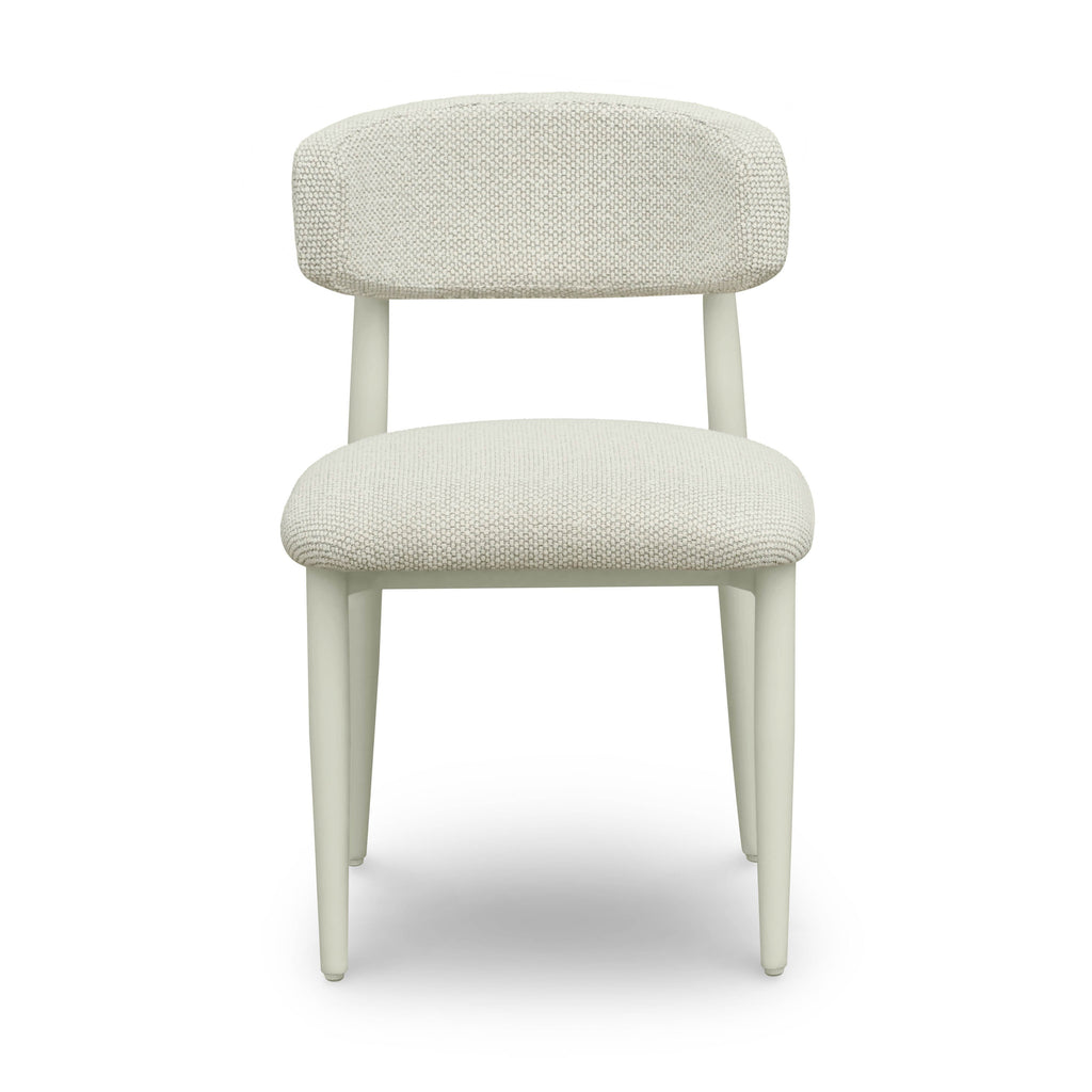 Annika Textured Contract-Grade Fabric Outdoor Dining Side Chair