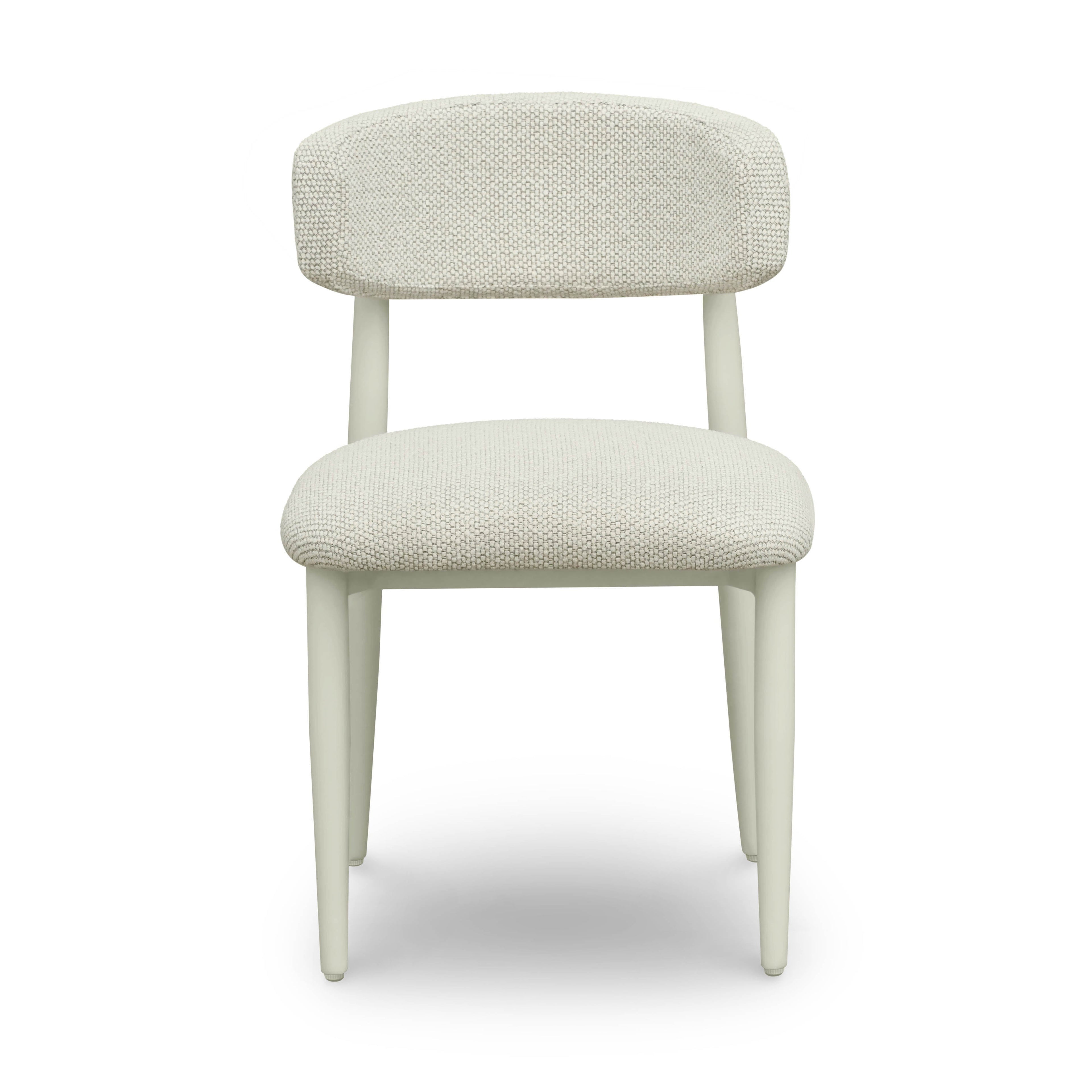 Annika Textured Contract-Grade Fabric Outdoor Dining Side Chair