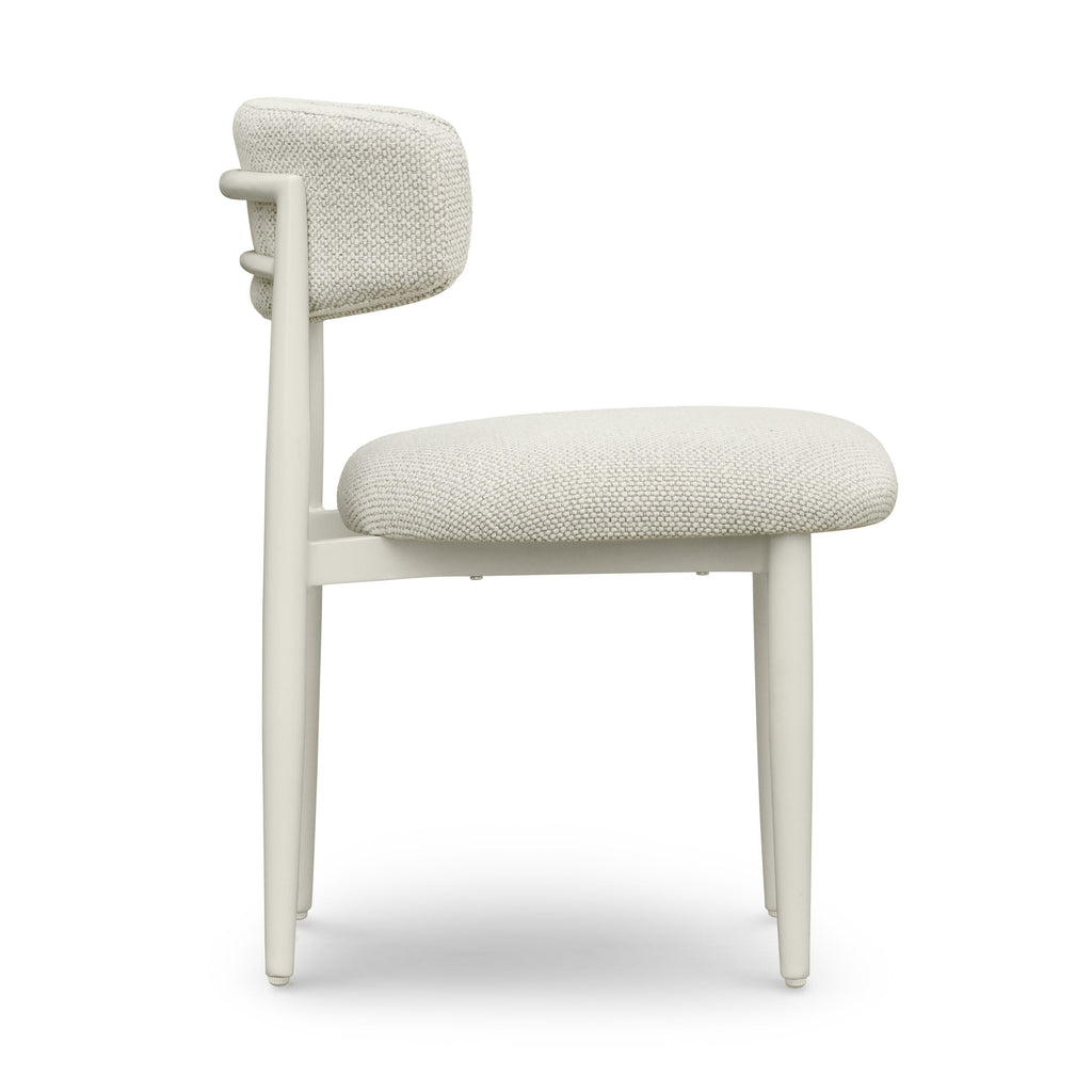 Annika Textured Contract-Grade Fabric Outdoor Dining Side Chair