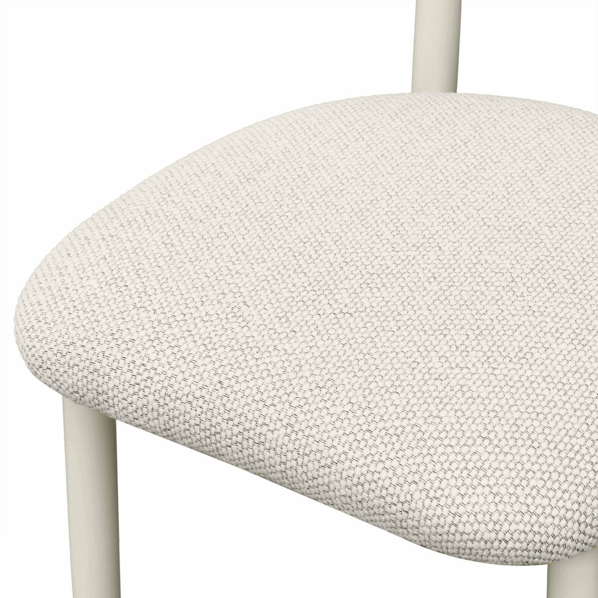 Annika Textured Contract-Grade Fabric Outdoor Dining Side Chair