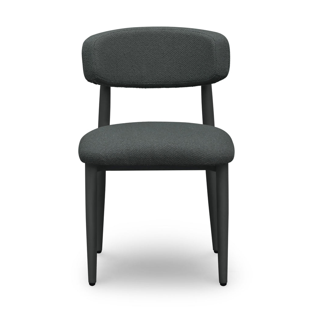 Annika Textured Contract-Grade Fabric Outdoor Dining Side Chair
