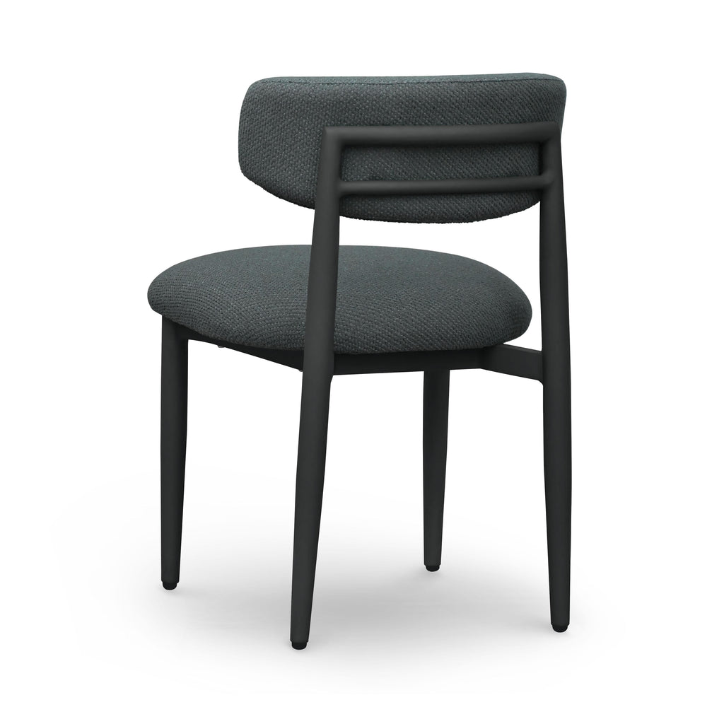 Annika Textured Contract-Grade Fabric Outdoor Dining Side Chair
