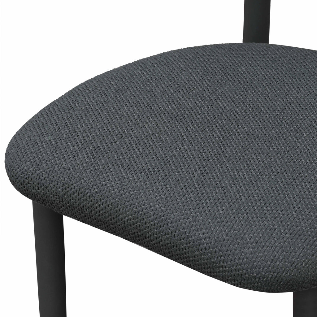 Annika Textured Contract-Grade Fabric Outdoor Dining Side Chair