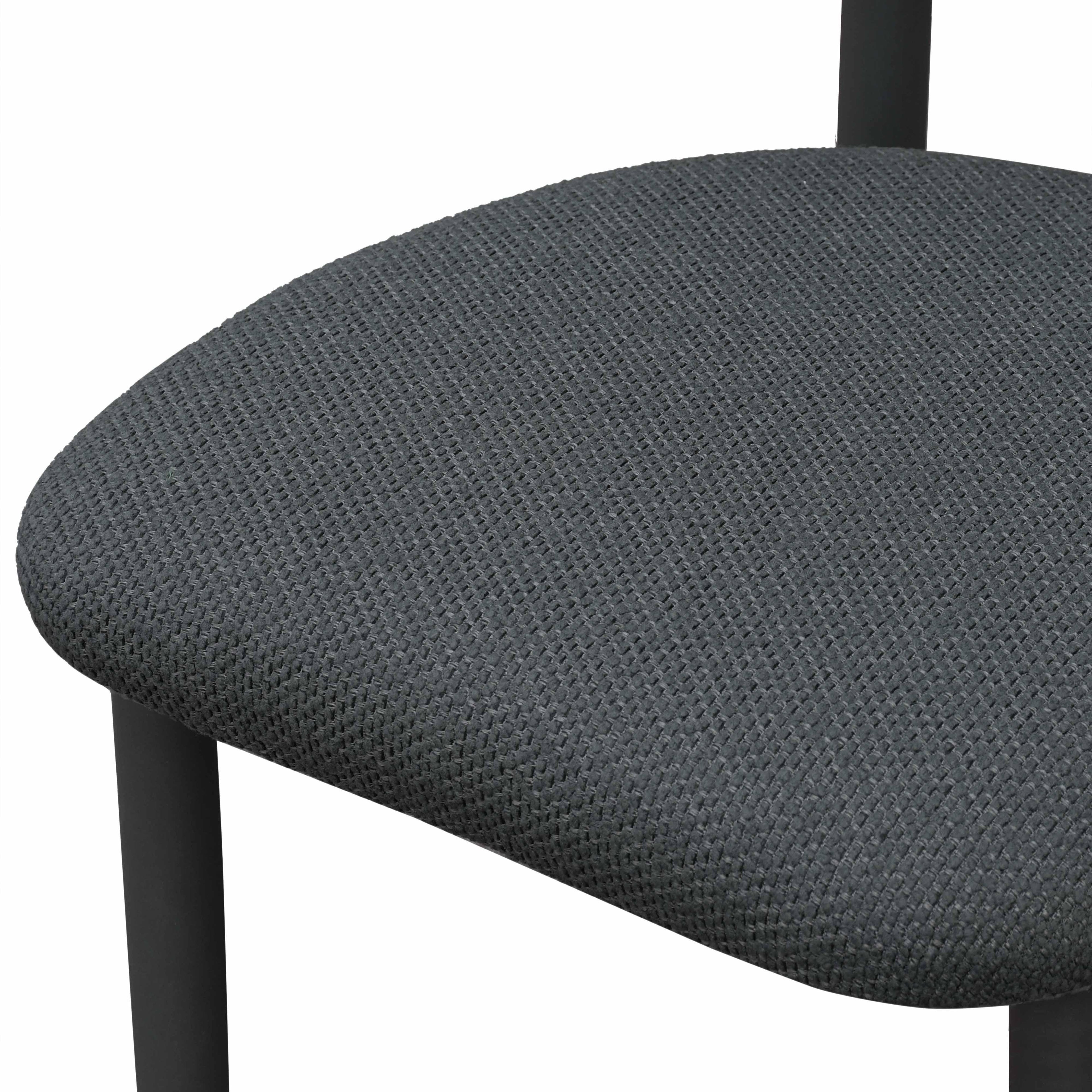Annika Textured Contract-Grade Fabric Outdoor Dining Side Chair