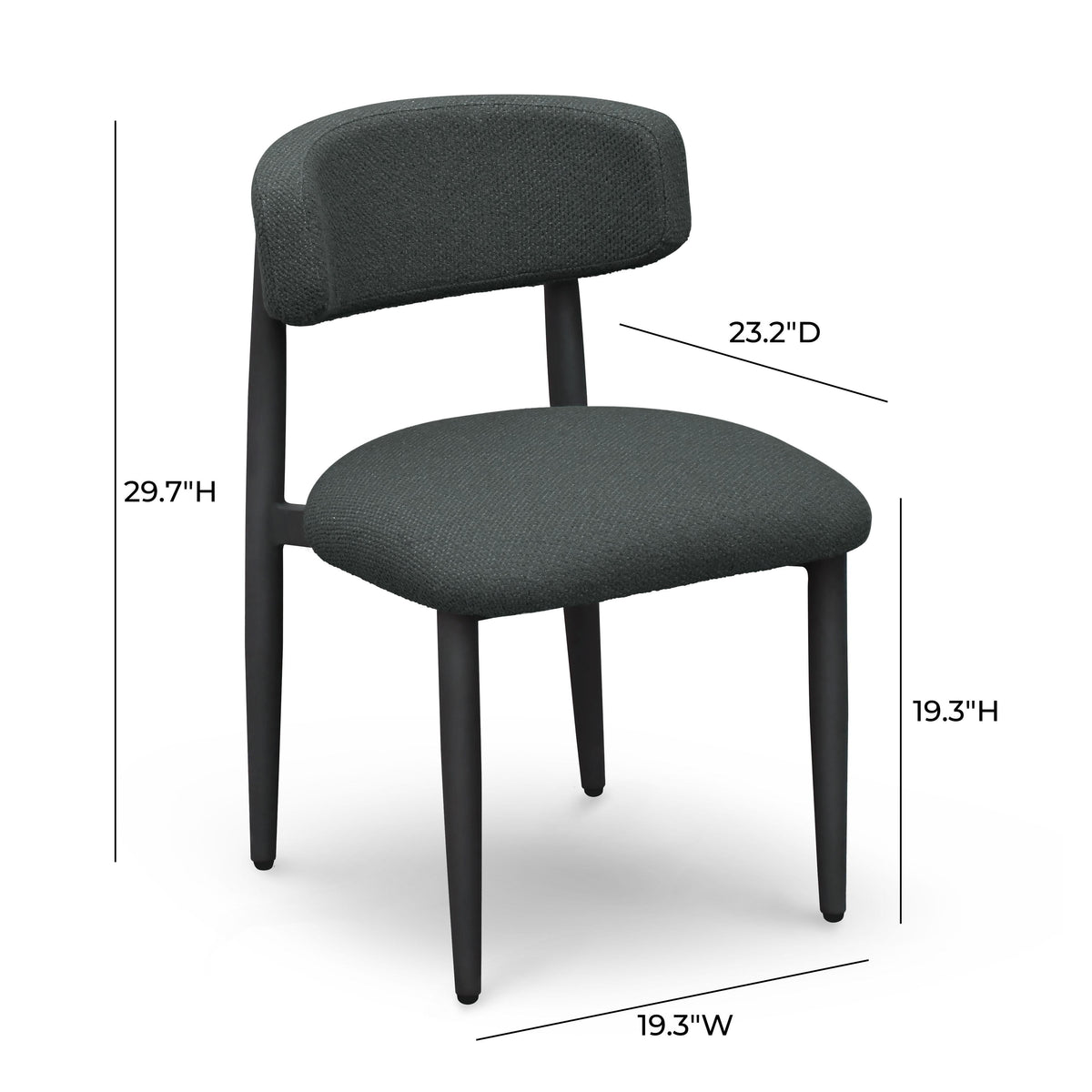 Annika Textured Contract-Grade Fabric Outdoor Dining Side Chair