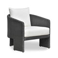 Alexa Rattan Performance Fabric Outdoor Accent Chair