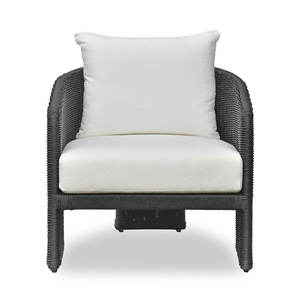 Alexa Rattan Performance Fabric Outdoor Accent Chair