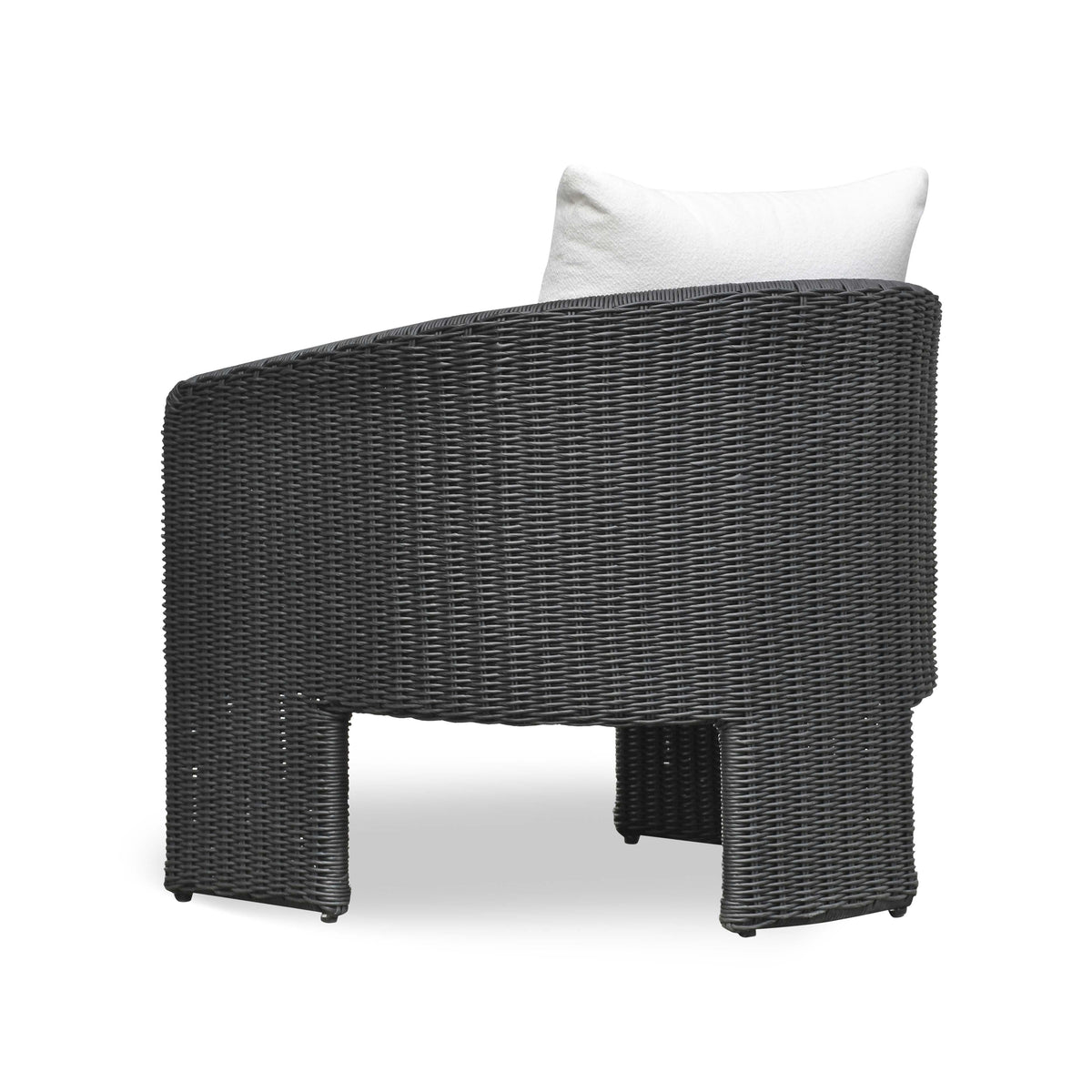Alexa Rattan Performance Fabric Outdoor Accent Chair