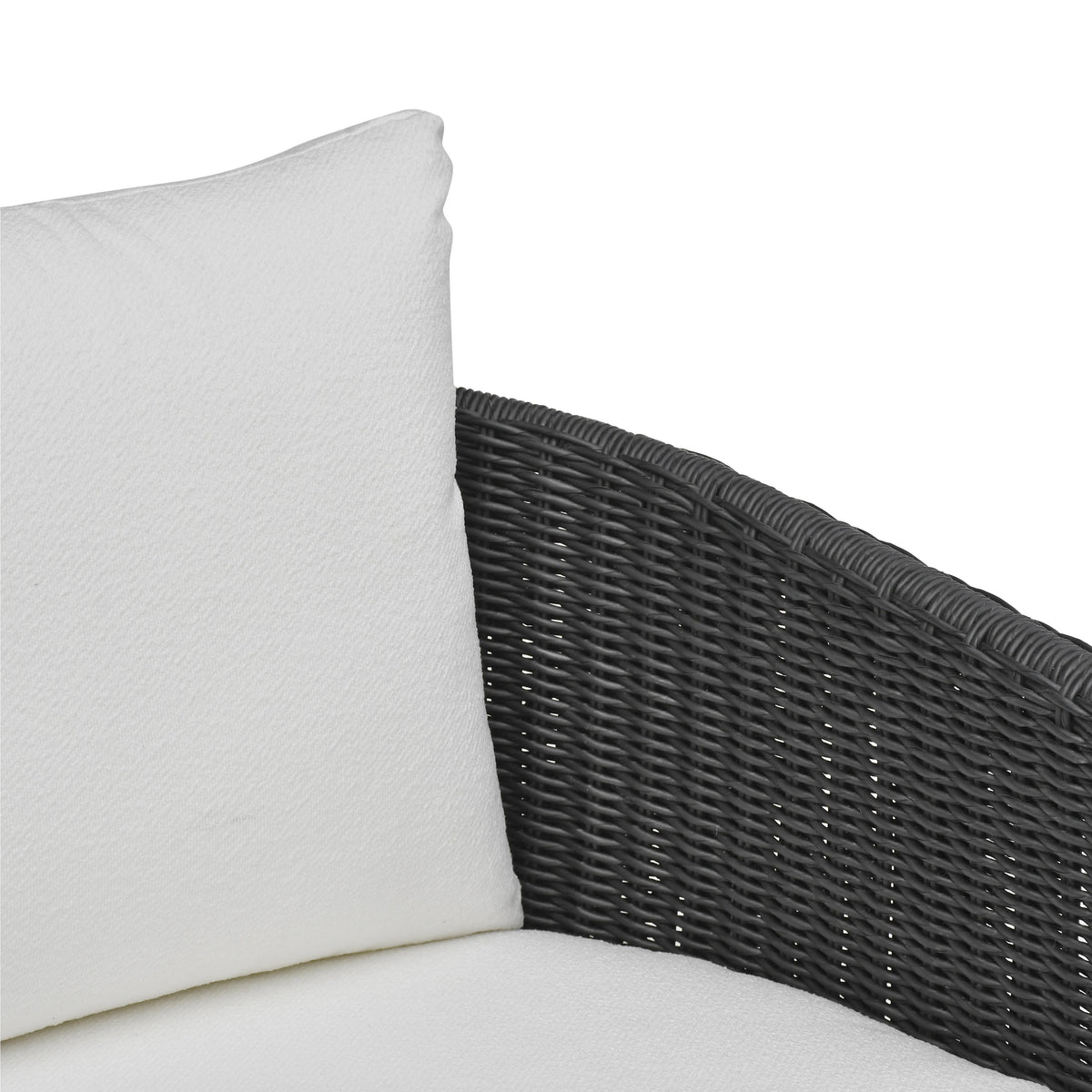 Alexa Rattan Performance Fabric Outdoor Accent Chair