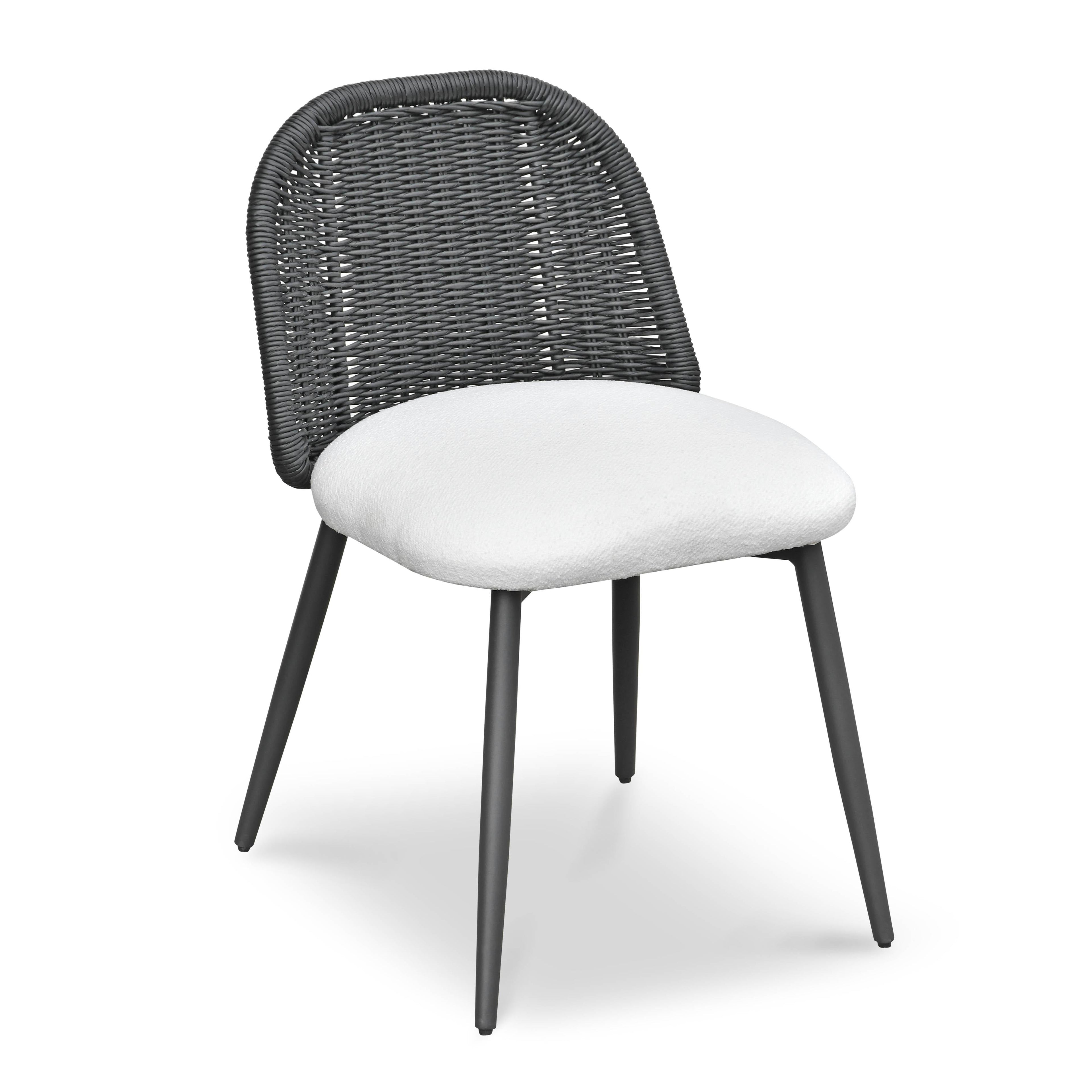 Alexa Rattan Performance Fabric Dining Chair