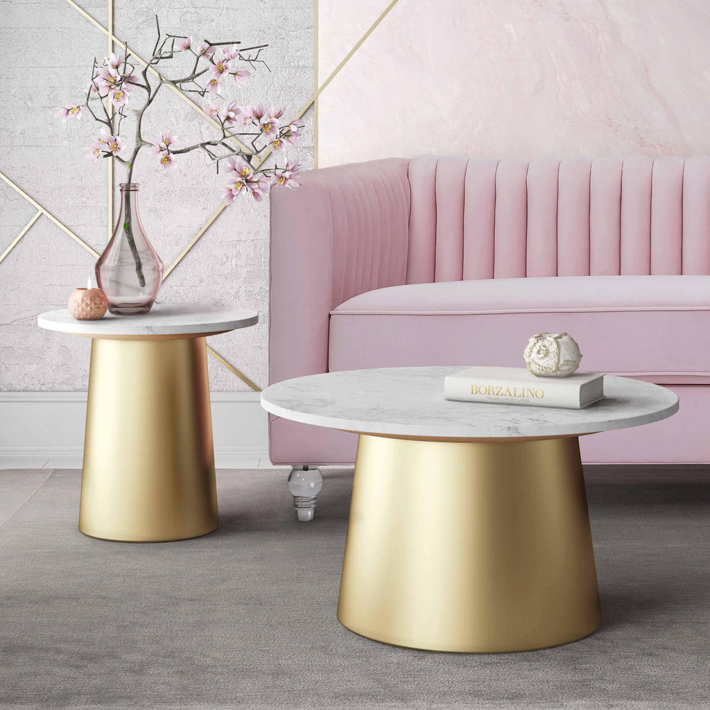 Bleeker 31" Marble Round Coffee Table