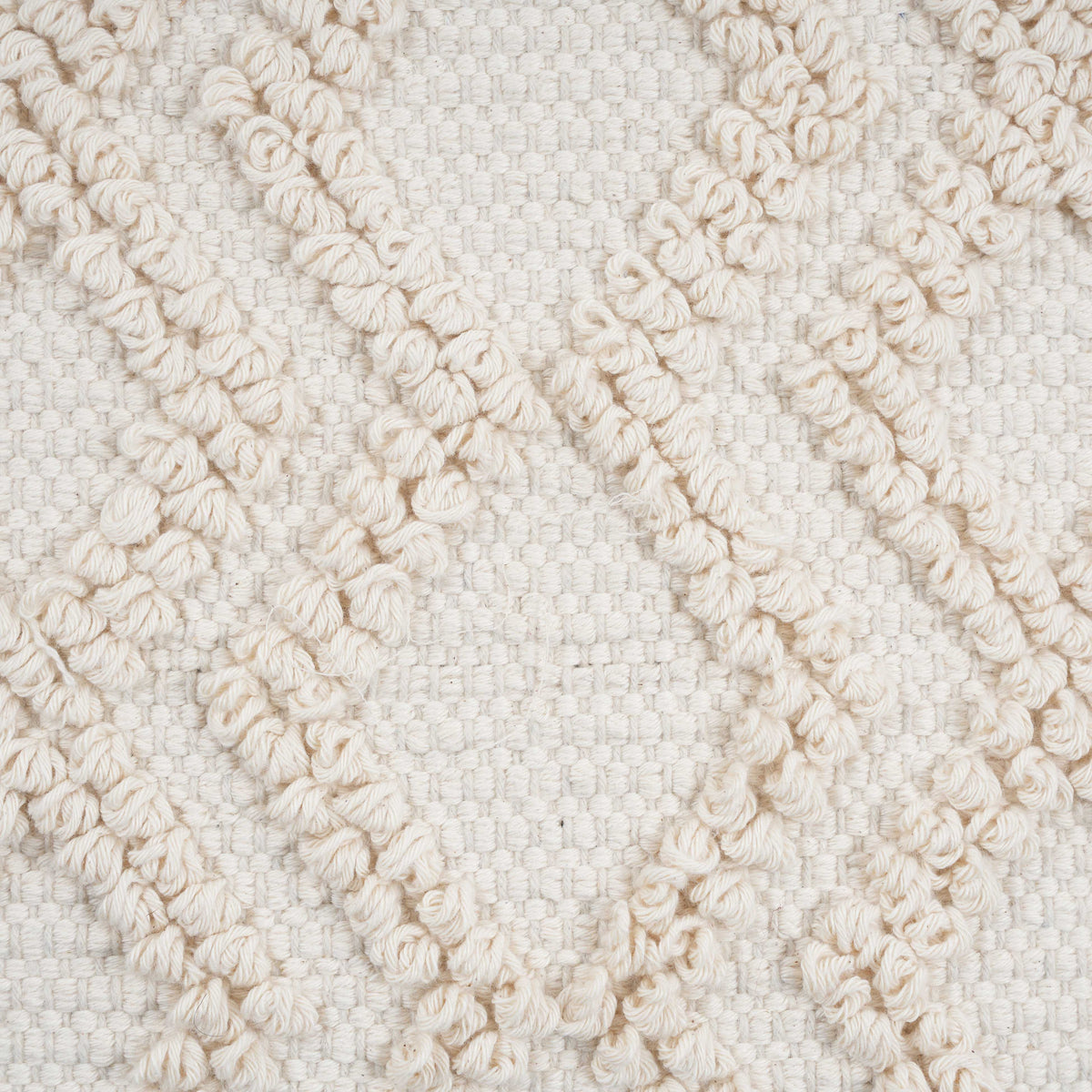 Inca Cream Cotton Pouf