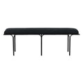 Bryn 59" Black Linen Bench