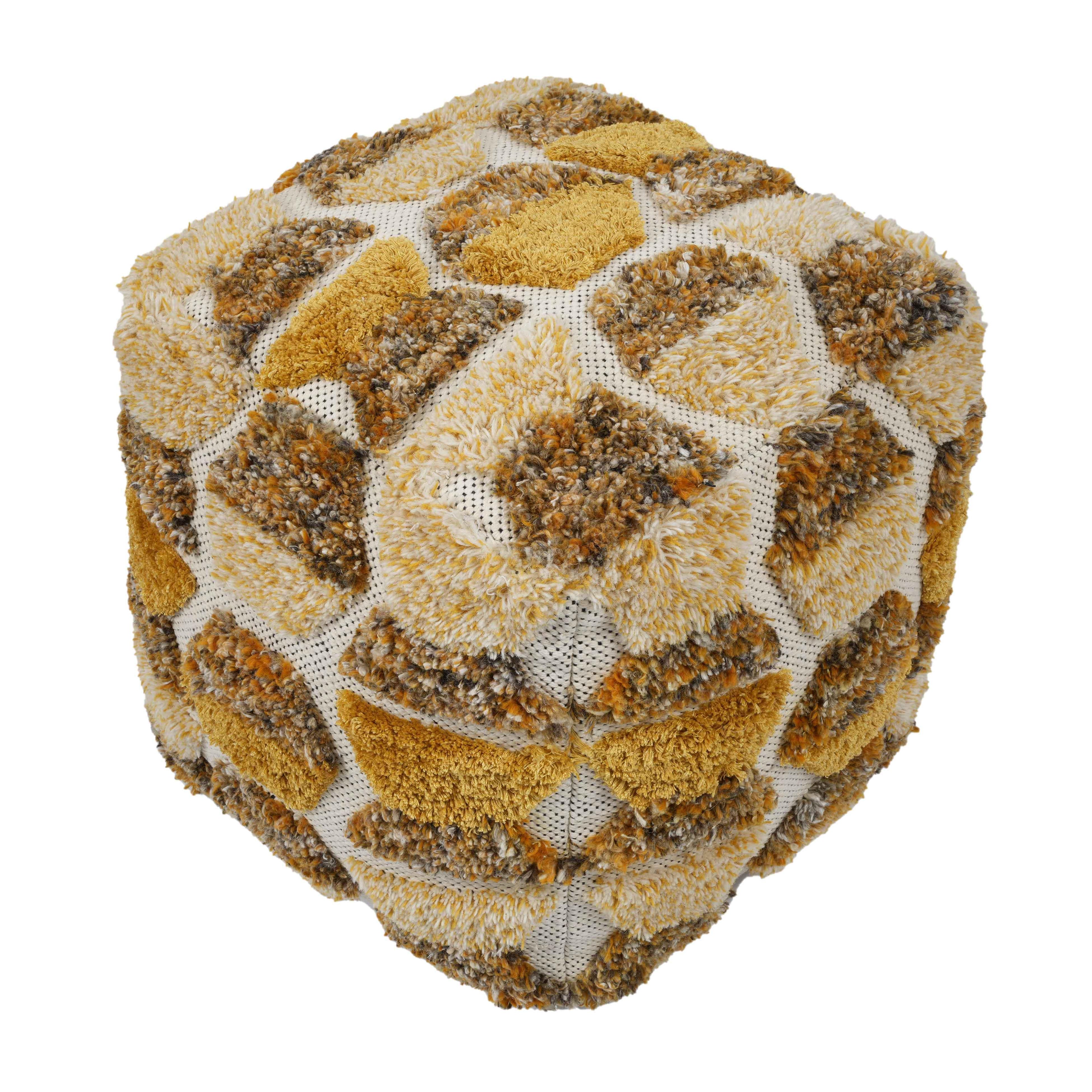 Sawyer Natural Tones Tufted Pouf
