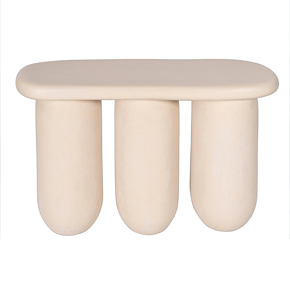 Rahul 49" Textured Console Table — Cream null