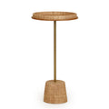 Saddle Natural Raffia Contract-Grade Side Table