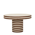 Lyra 30" Natural Striped Cotton Jute Contract-Grade Coffee Table