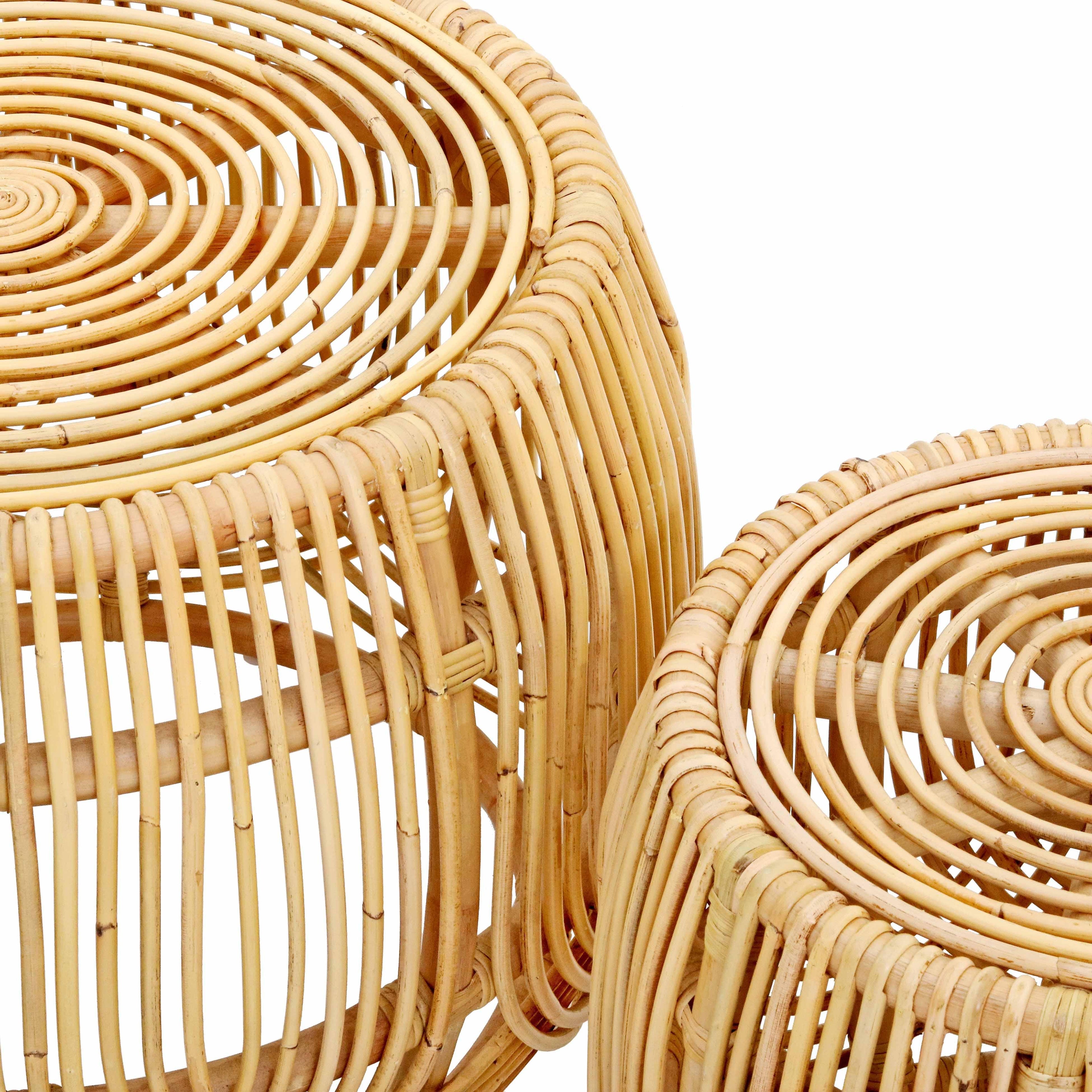 Azrina 2-Piece Rattan Nesting Table Set