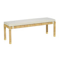 Amara Cream Contract-Grade Linen Bench