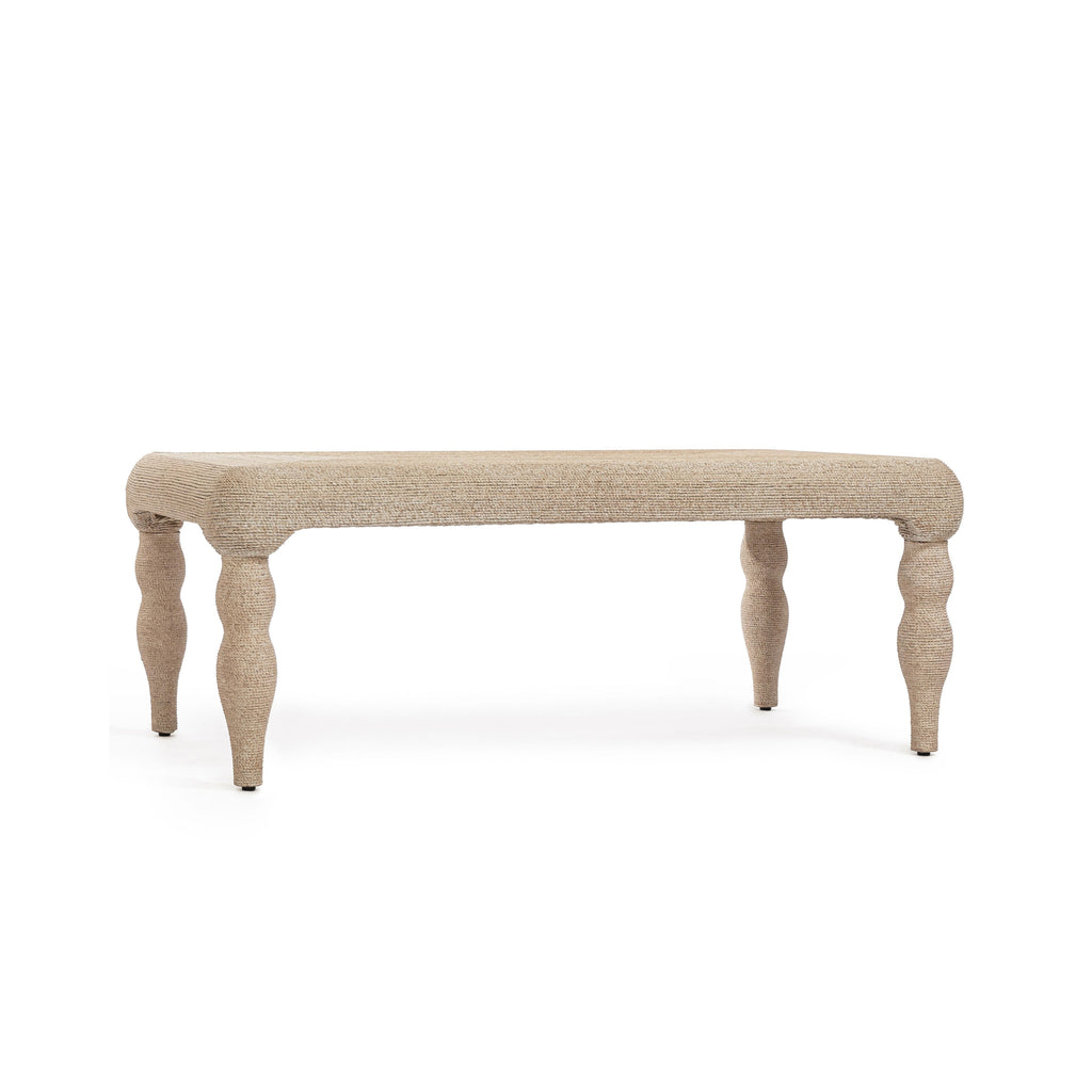 Vicky 49" Natural Woven Seagrass Rectangular Coffee Table
