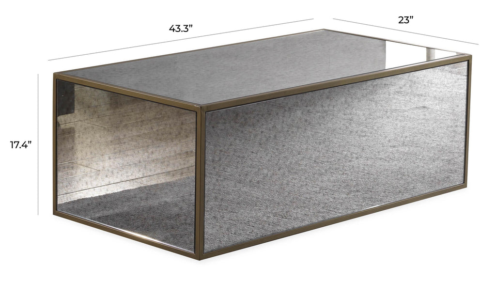 Lana Mirrored Coffee Table (43"-48")