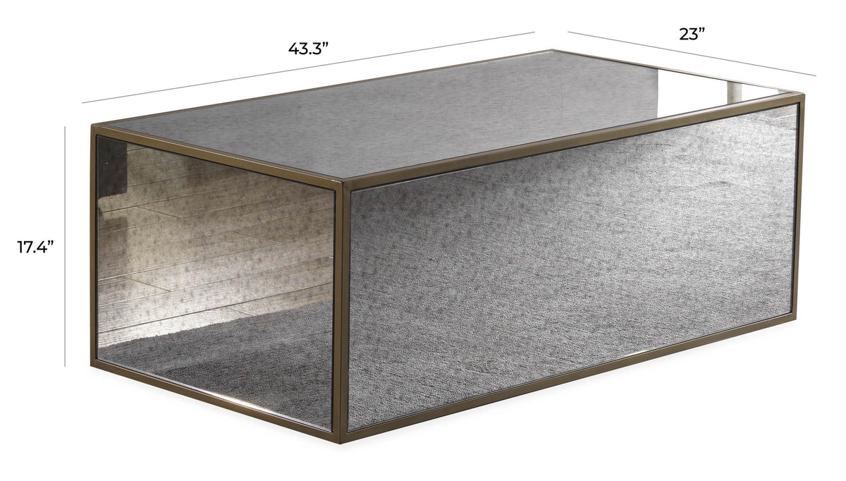 Lana Mirrored Coffee Table (43"-48")