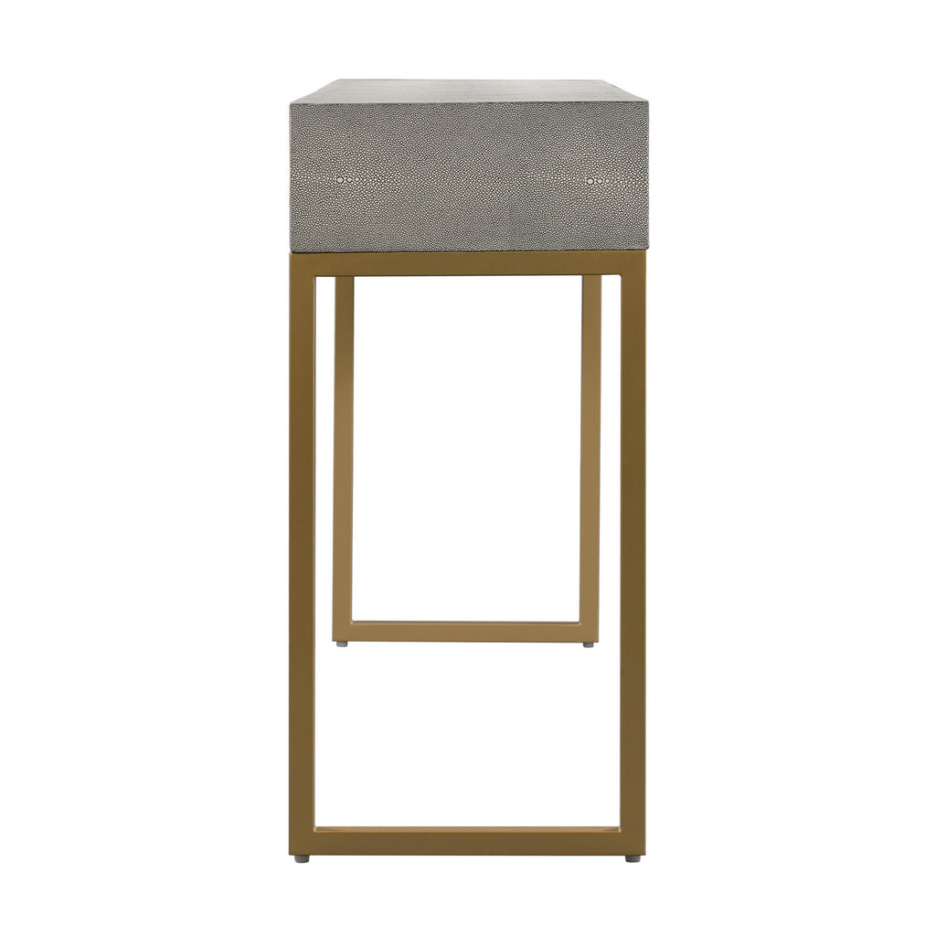 Pesce 59" Faux Shagreen 3-Drawer Console Table