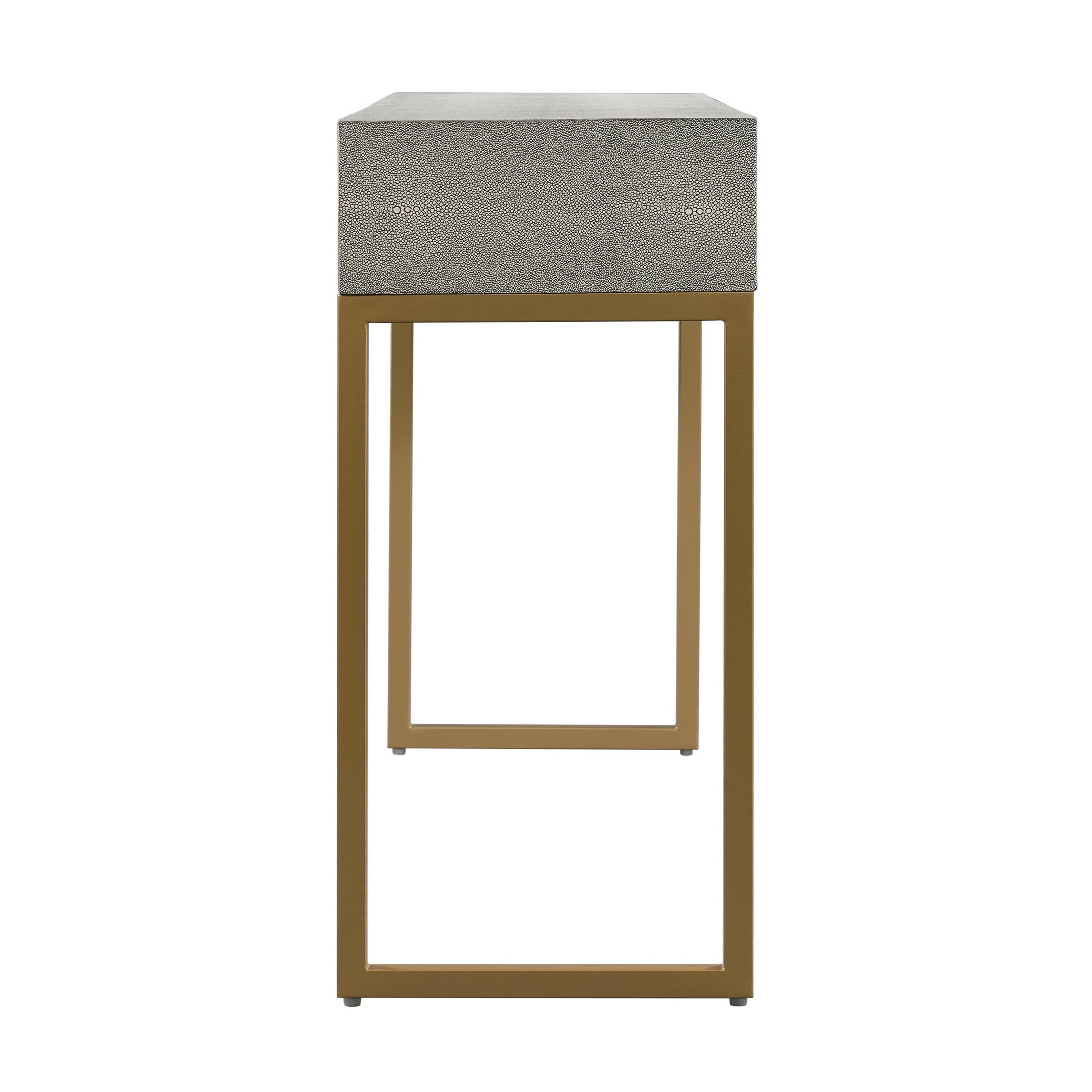 Pesce 59" Faux Shagreen 3-Drawer Console Table