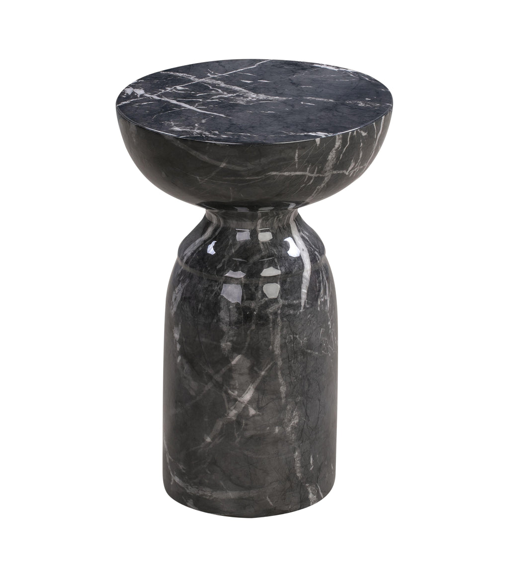Rue Faux Marble Indoor / Outdoor Round Side Table