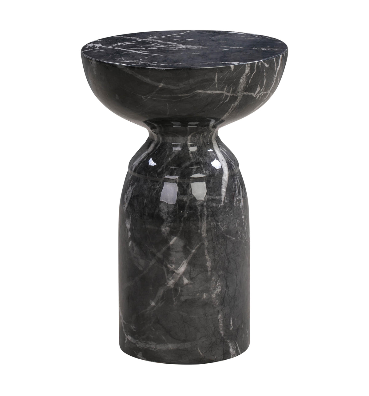 Rue Faux Marble Indoor / Outdoor Round Side Table