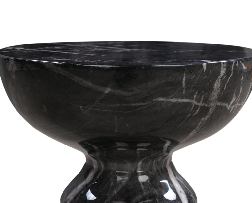 Rue Faux Marble Indoor / Outdoor Round Side Table