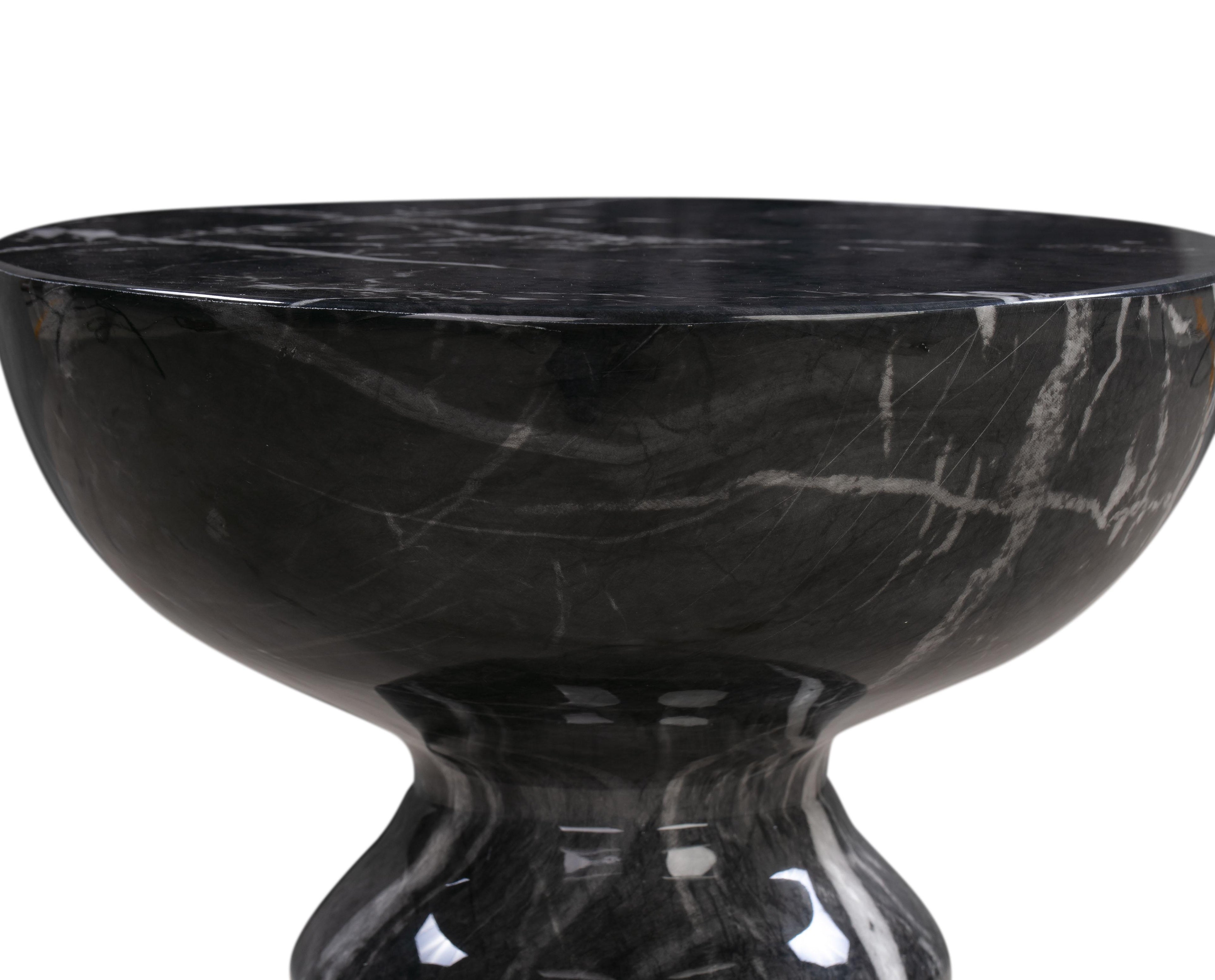Rue Faux Marble Indoor / Outdoor Round Side Table