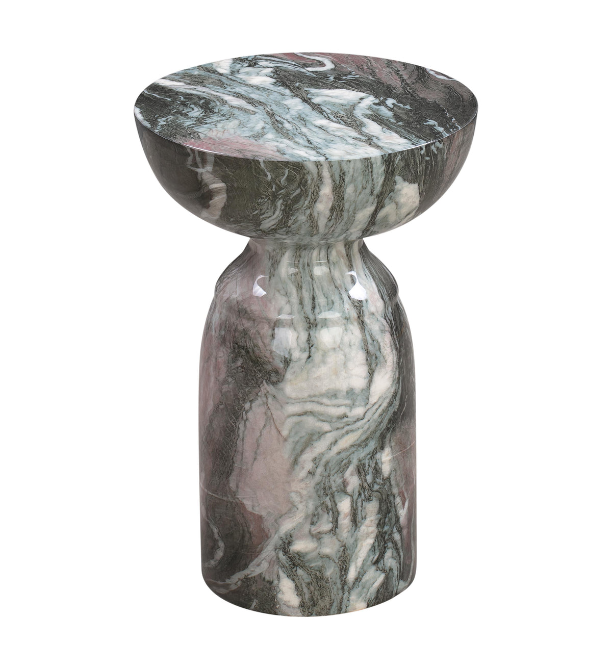 Rue Faux Marble Indoor / Outdoor Round Side Table