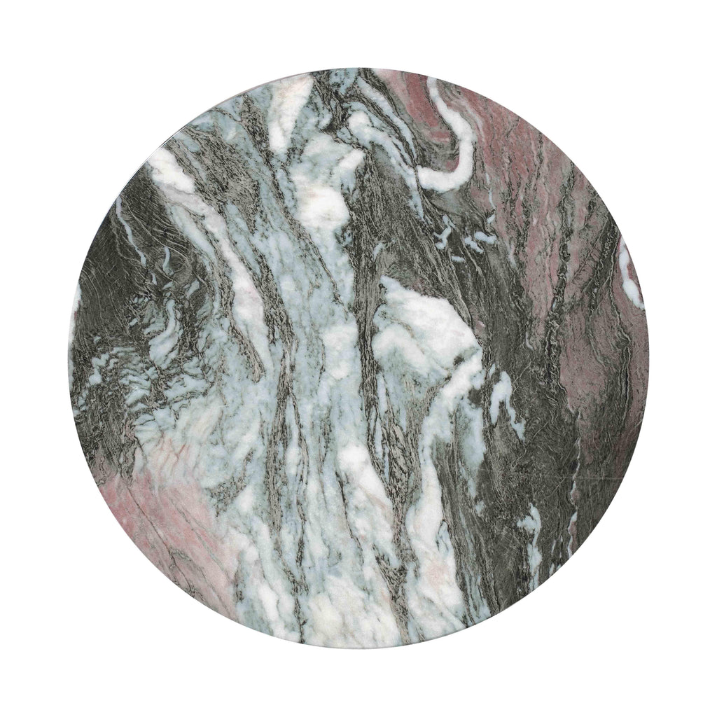 Rue Faux Marble Indoor / Outdoor Round Side Table