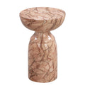 Rue Faux Marble Indoor / Outdoor Round Side Table