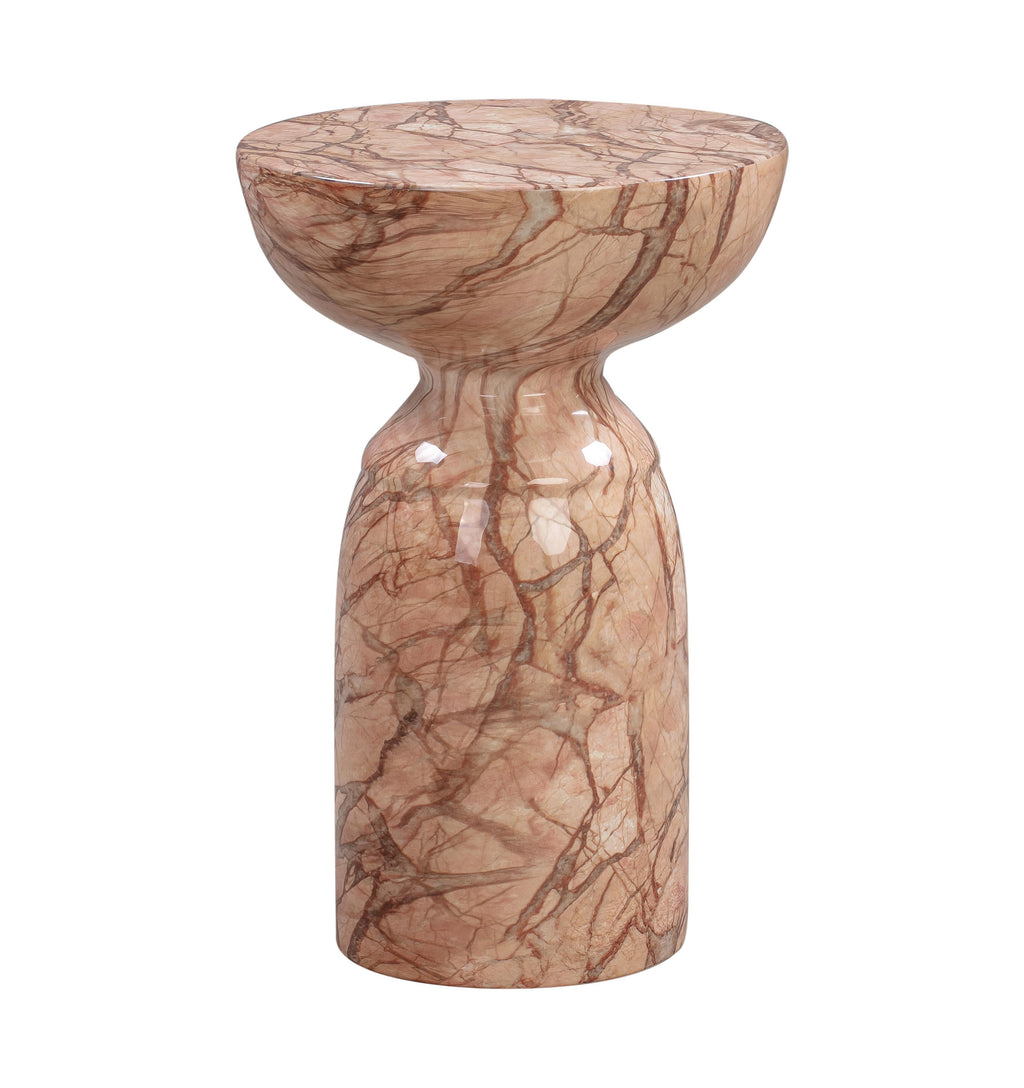 Rue Faux Marble Indoor / Outdoor Round Side Table