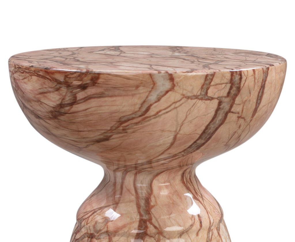Rue Faux Marble Indoor / Outdoor Round Side Table
