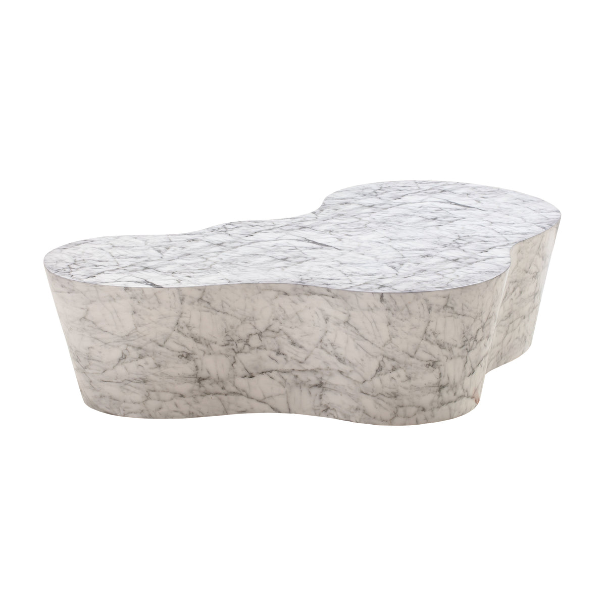 Slab 59" Concrete Indoor/Outdoor Coffee Table — White Marble null