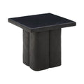 Kayla Faux Plaster Indoor / Outdoor Square Side Table — Black null