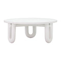 Tildy 39" White Concrete Indoor / Outdoor Round Coffee Table