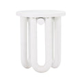Tildy White Concrete Indoor / Outdoor Round Side Table