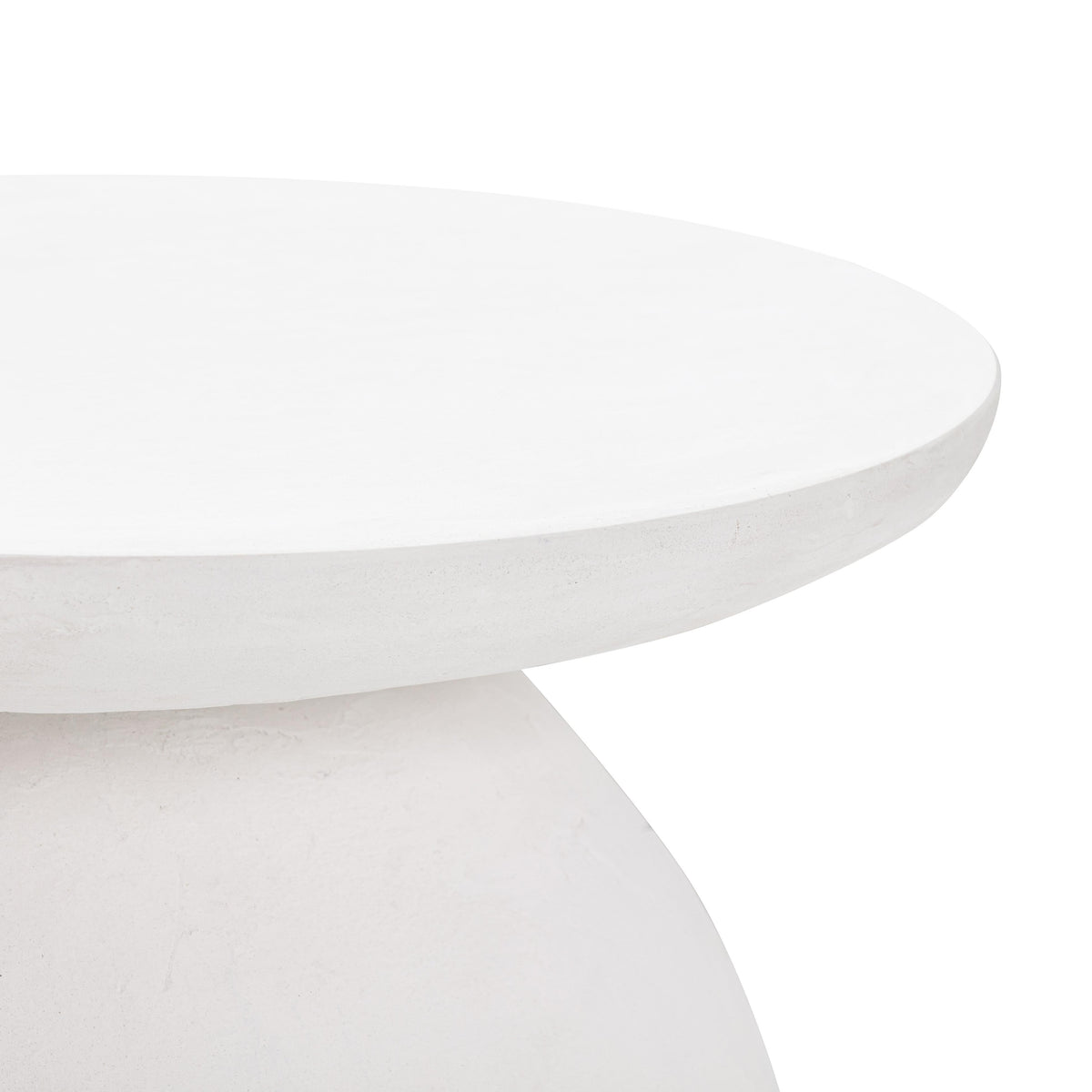 Aloe White Indoor/Outdoor Concrete Side Table