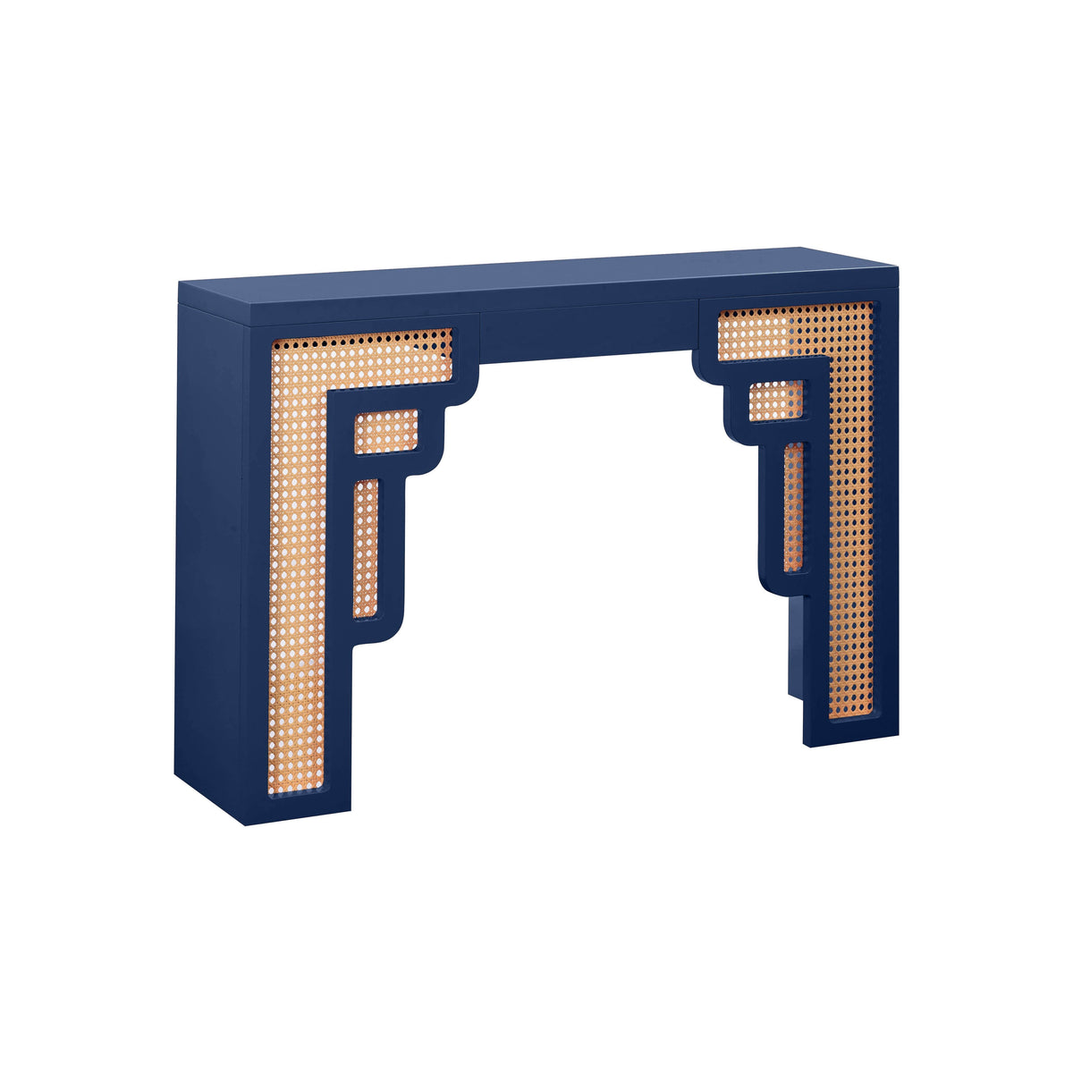 Suzie 45" Rattan Console Table — Navy null