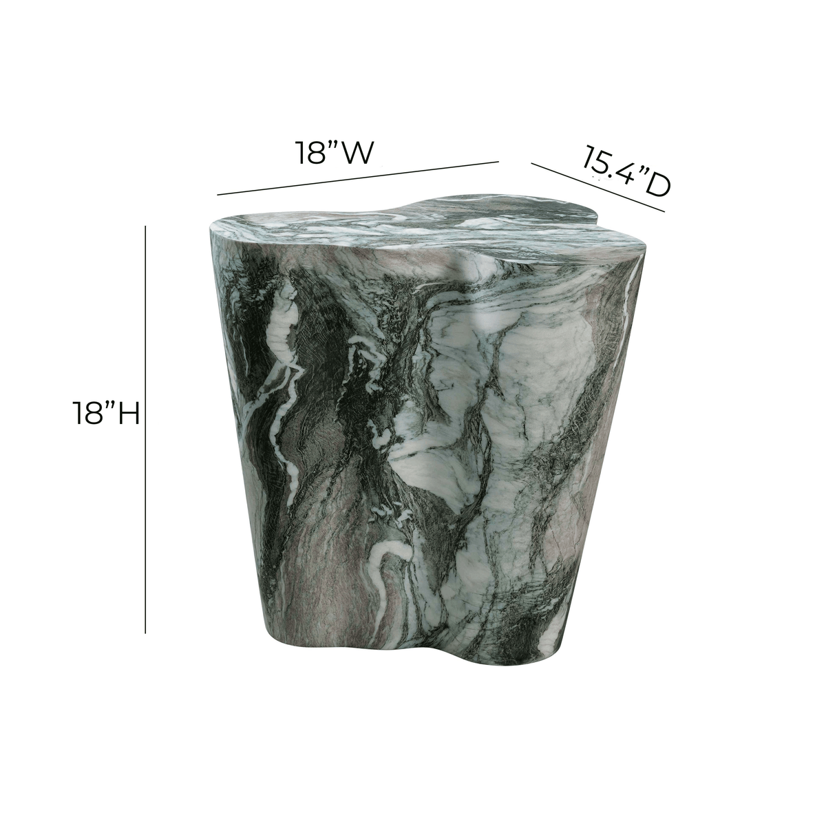 Slab Concrete Indoor/Outdoor Side Table (18"-22")