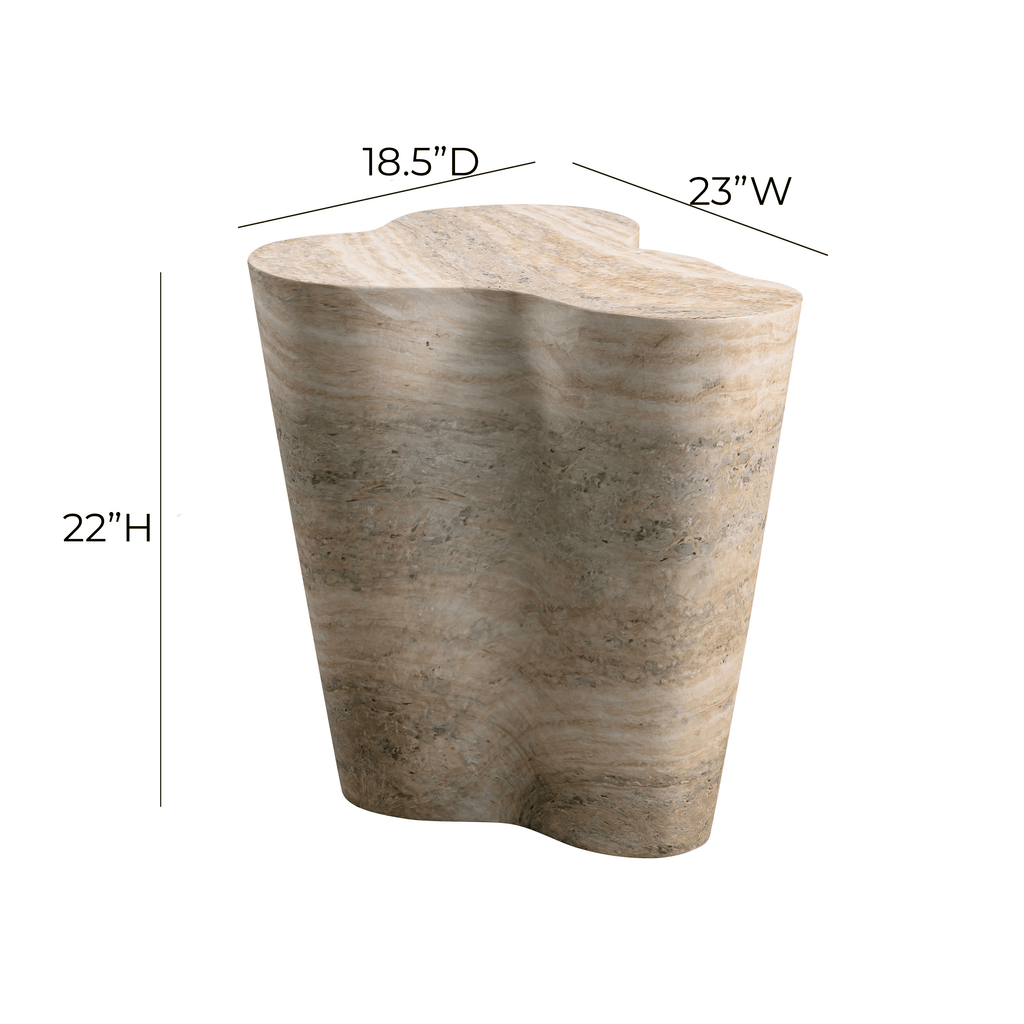 Slab Concrete Indoor/Outdoor Side Table (18"-22")
