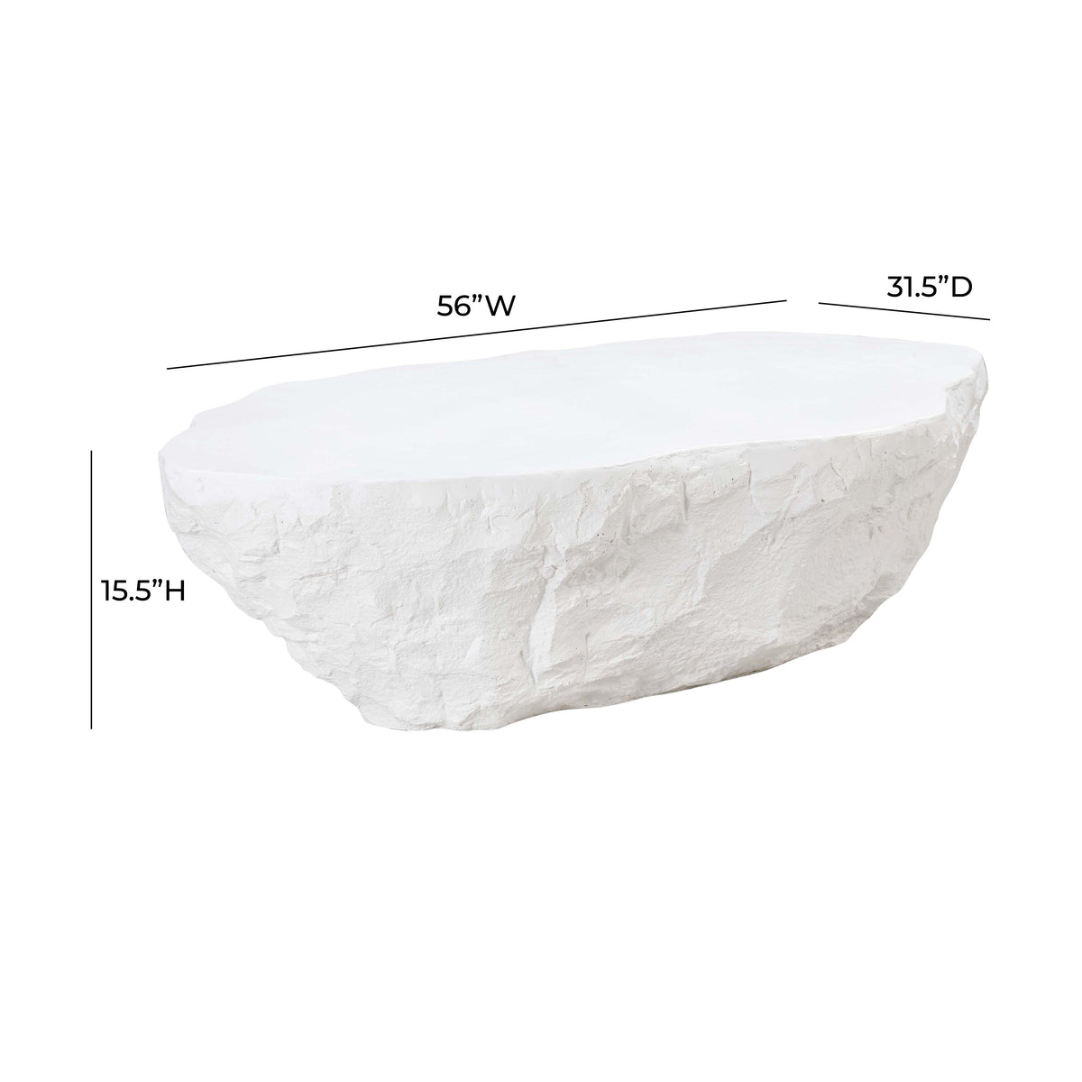 Crag 56" Concrete Indoor / Outdoor Coffee Table