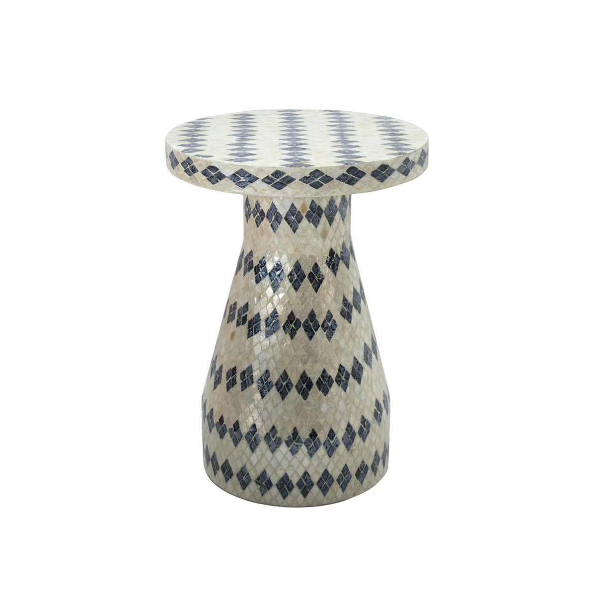 Halio Shell Side Table — Blue,Cream null